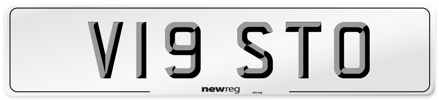 V19 STO Front Number Plate