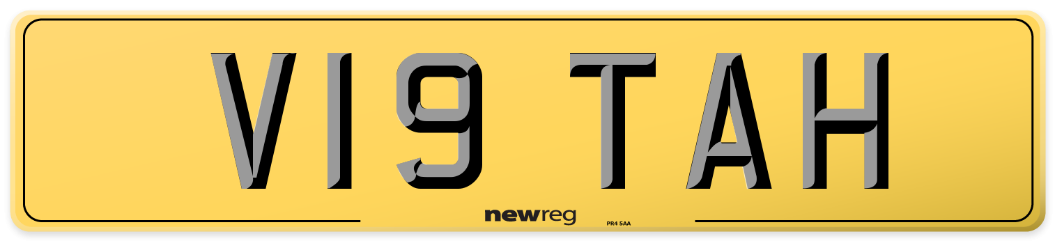 V19 TAH Rear Number Plate