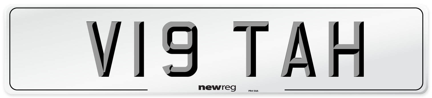 V19 TAH Front Number Plate