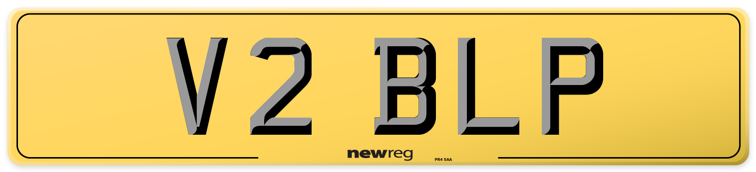 V2 BLP Rear Number Plate