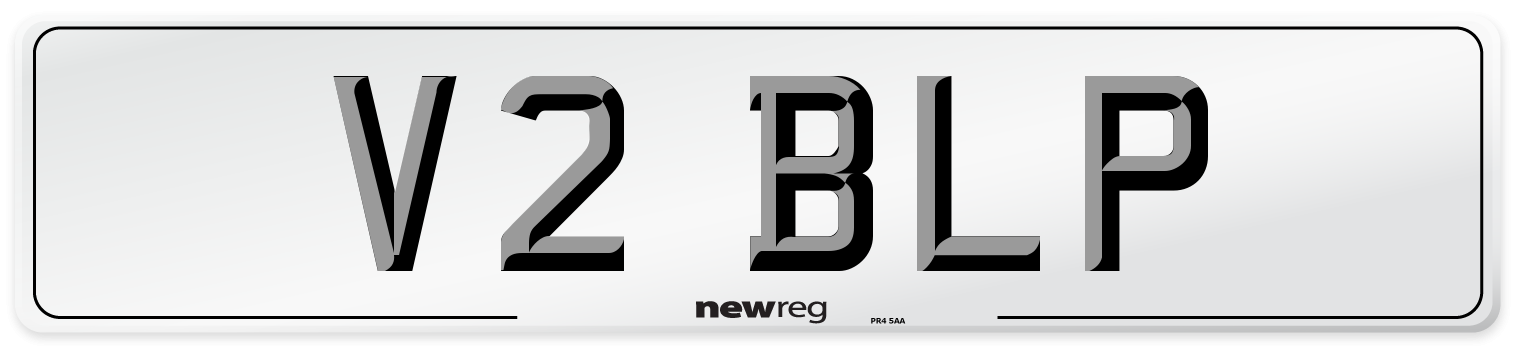 V2 BLP Front Number Plate