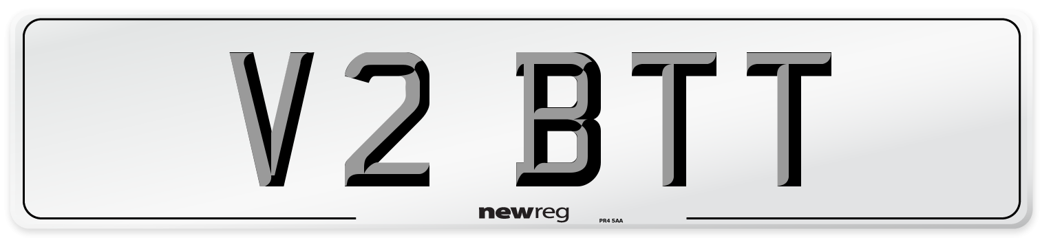 V2 BTT Front Number Plate