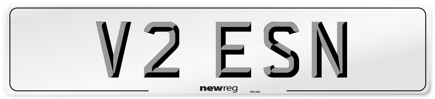 V2 ESN Front Number Plate