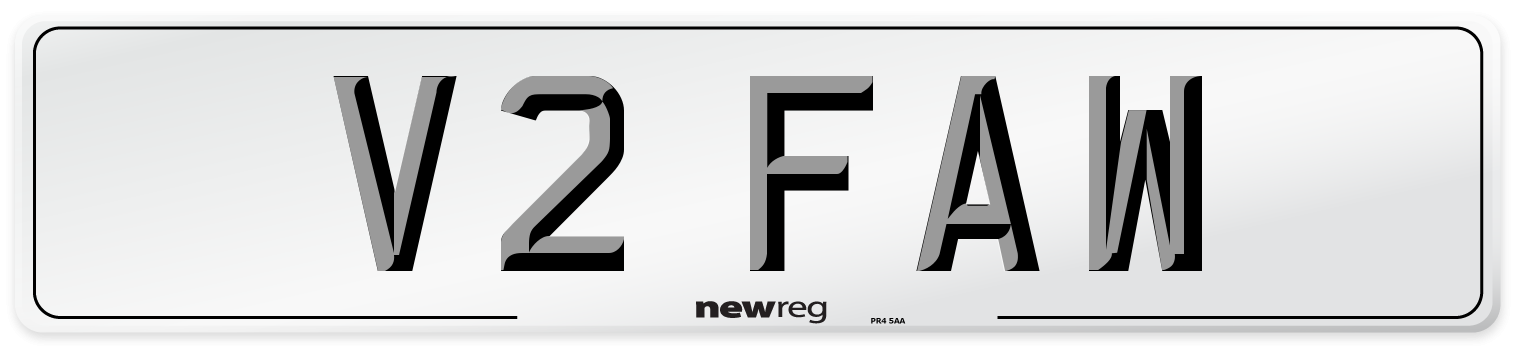 V2 FAW Front Number Plate