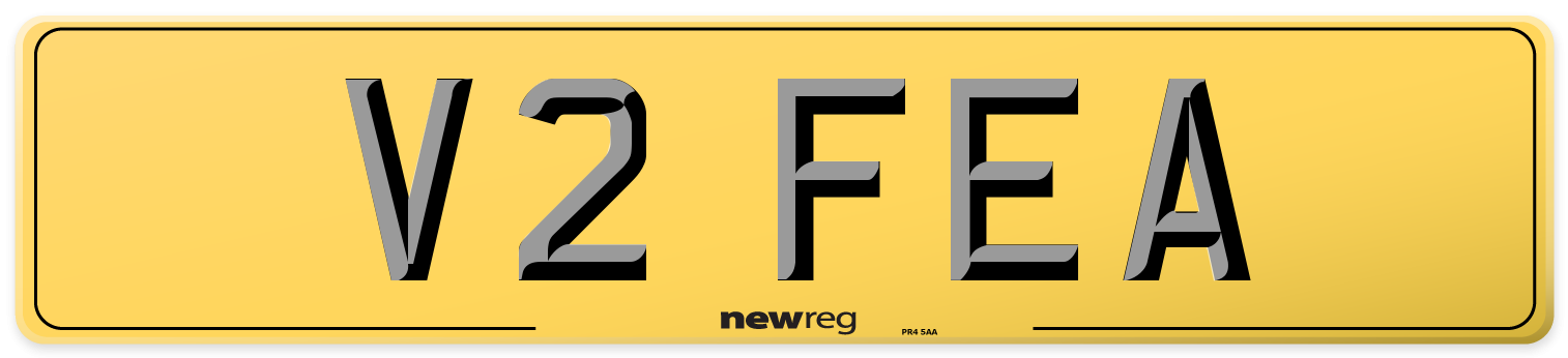 V2 FEA Rear Number Plate