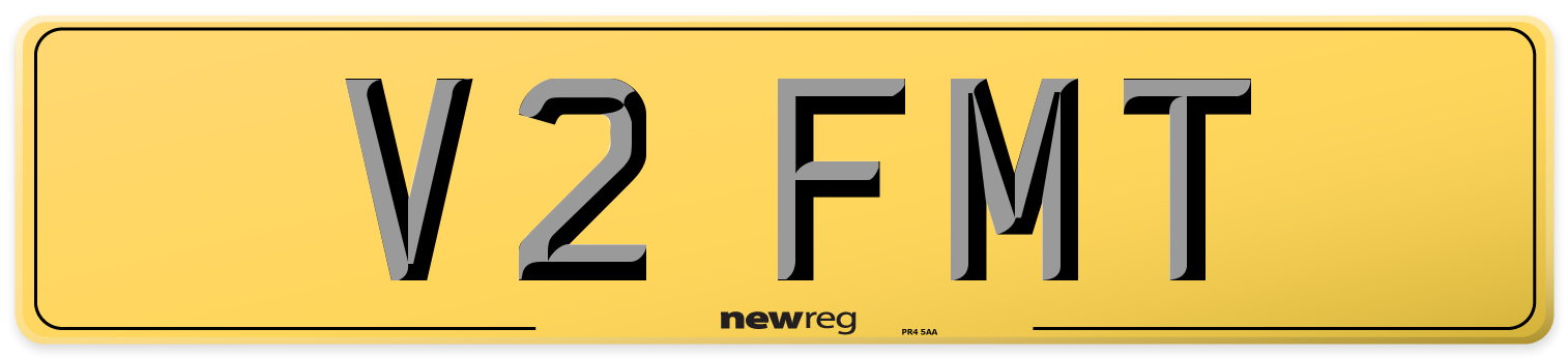 V2 FMT Rear Number Plate