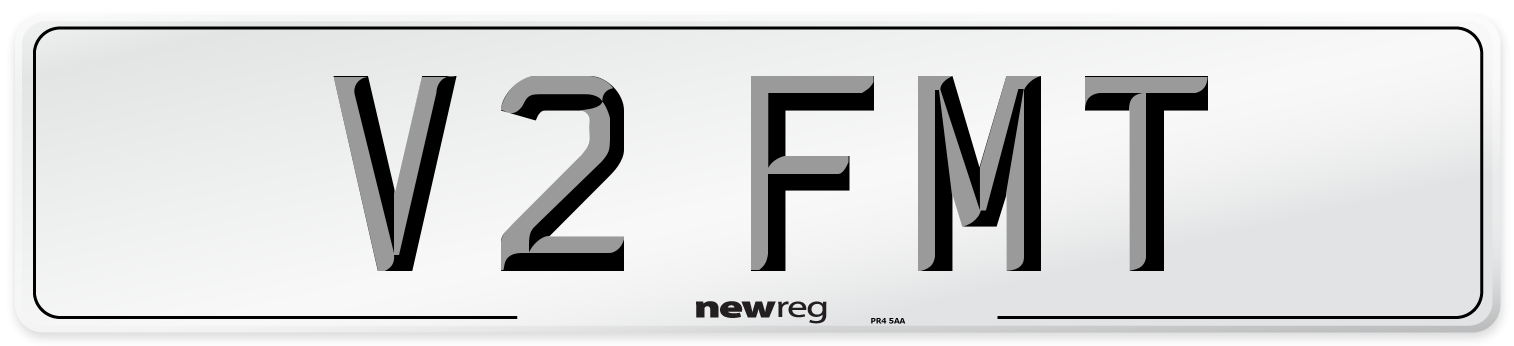 V2 FMT Front Number Plate
