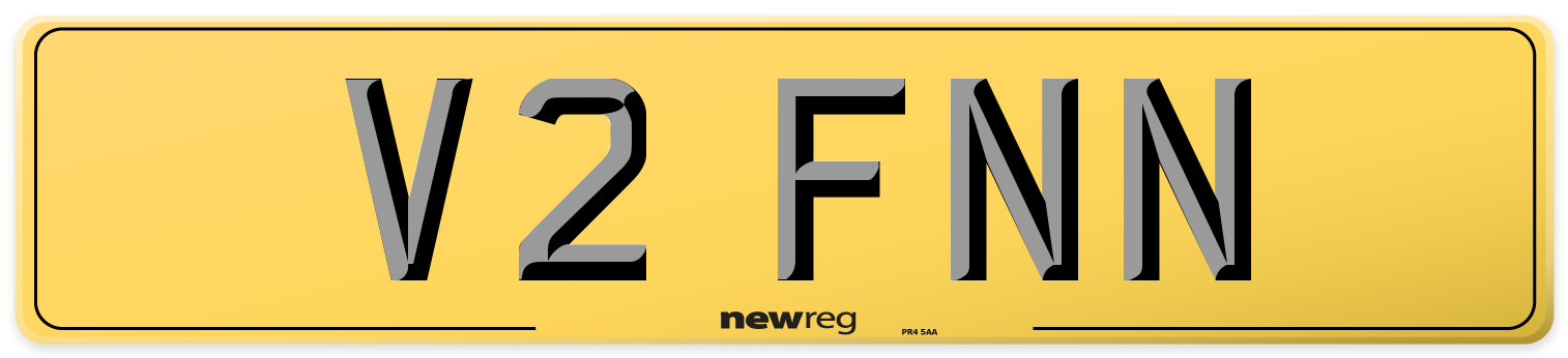 V2 FNN Rear Number Plate