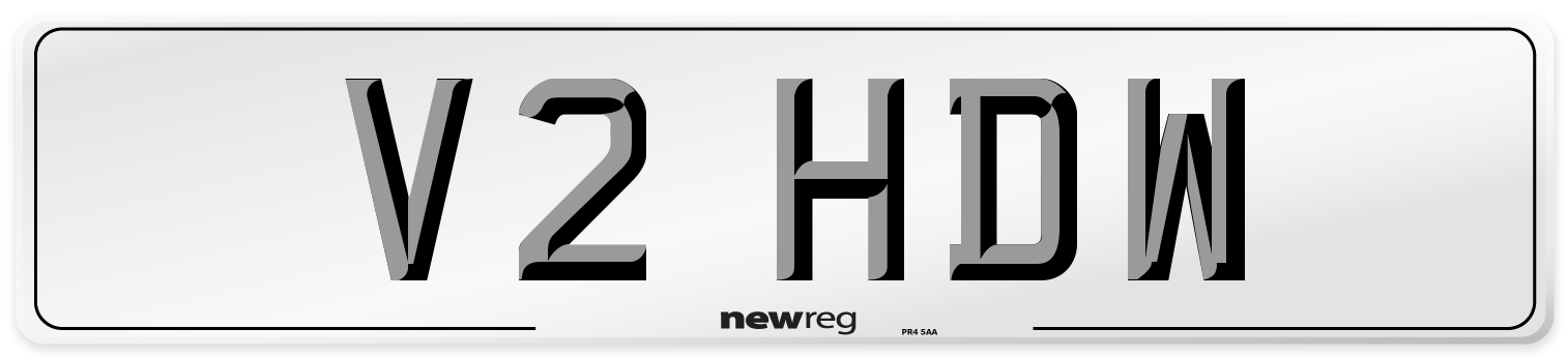 V2 HDW Front Number Plate