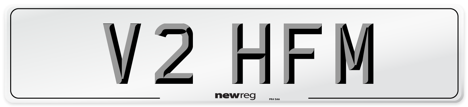 V2 HFM Front Number Plate