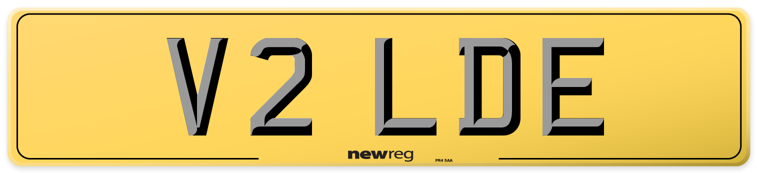 V2 LDE Rear Number Plate