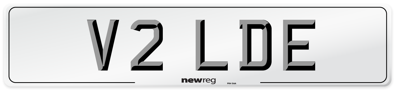 V2 LDE Front Number Plate