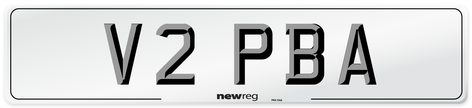 V2 PBA Front Number Plate