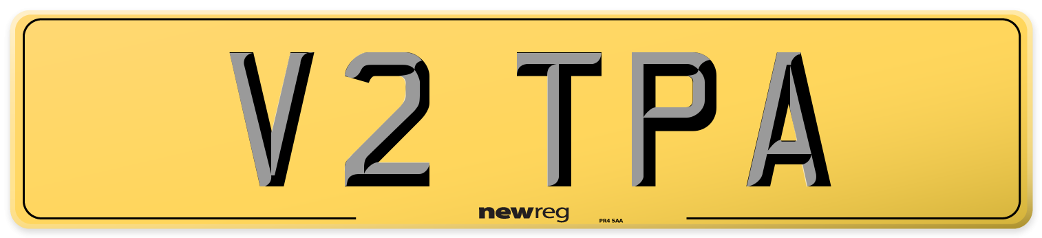 V2 TPA Rear Number Plate