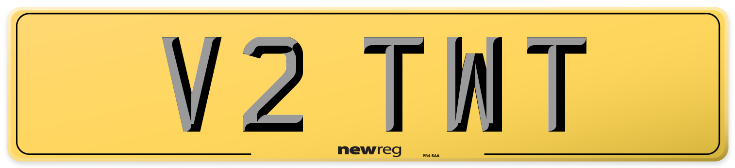 V2 TWT Rear Number Plate