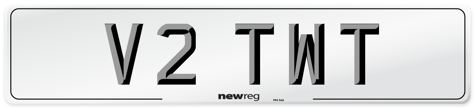 V2 TWT Front Number Plate