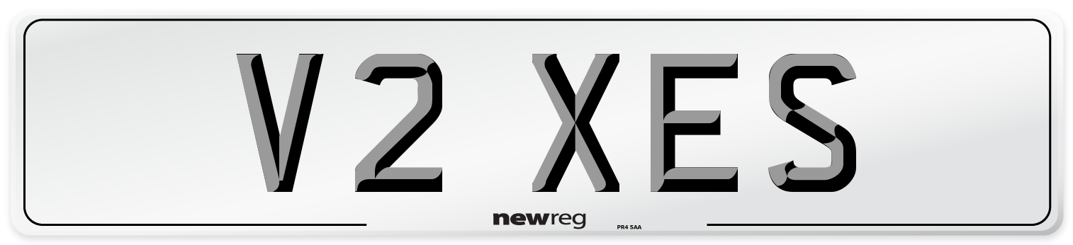 V2 XES Front Number Plate