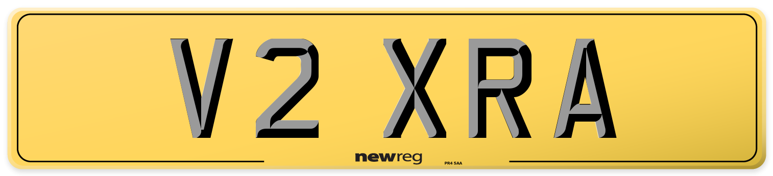 V2 XRA Rear Number Plate