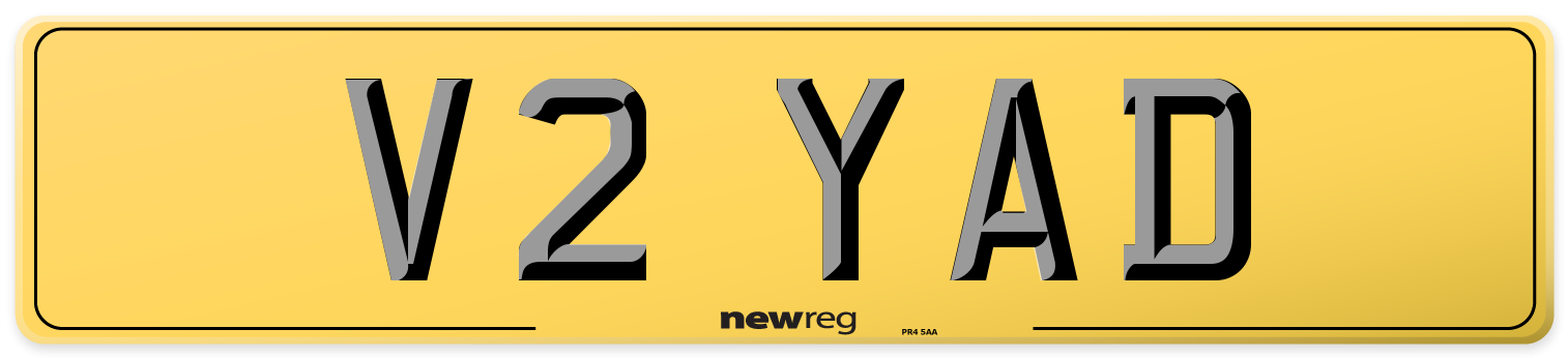 V2 YAD Rear Number Plate