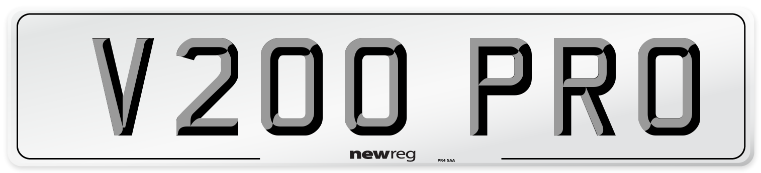V200 PRO Front Number Plate