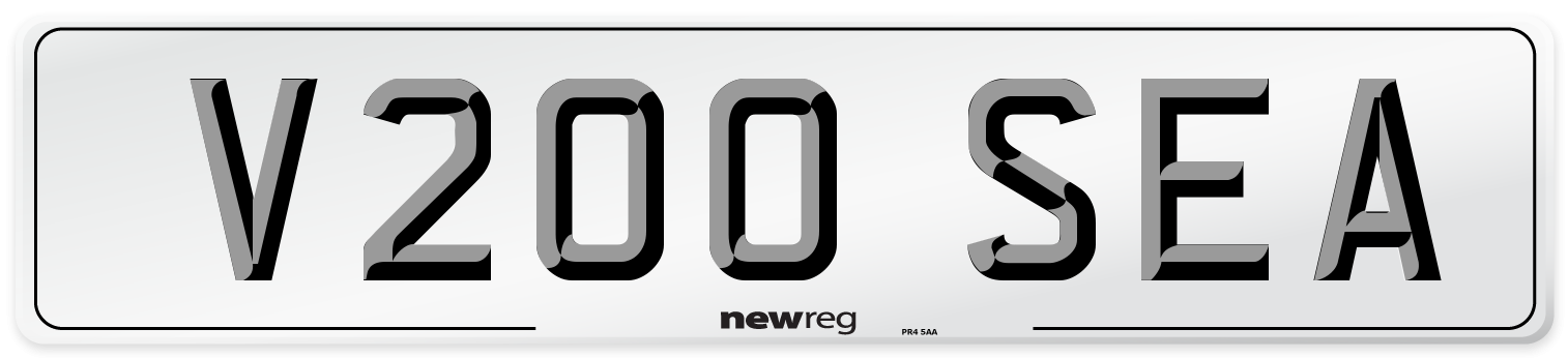 V200 SEA Front Number Plate