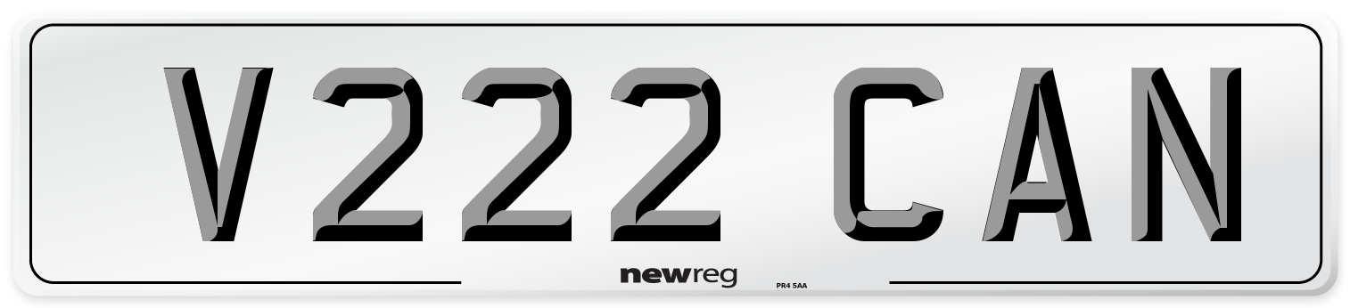 V222 CAN Front Number Plate