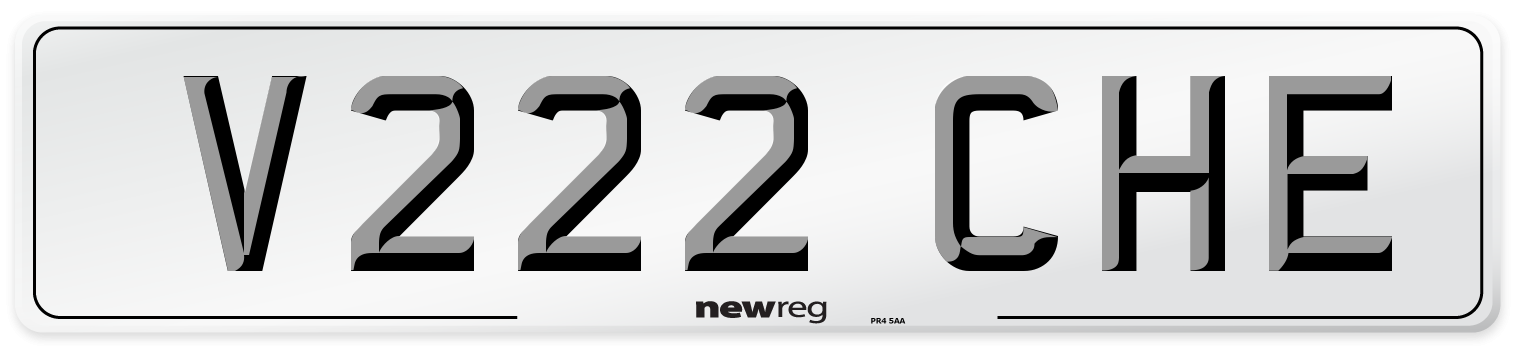 V222 CHE Front Number Plate