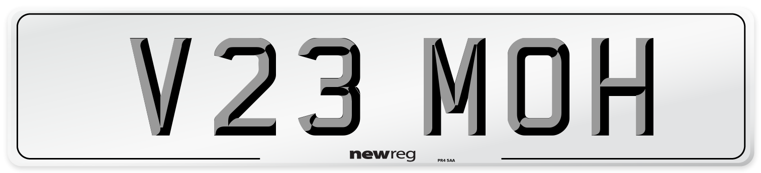 V23 MOH Front Number Plate