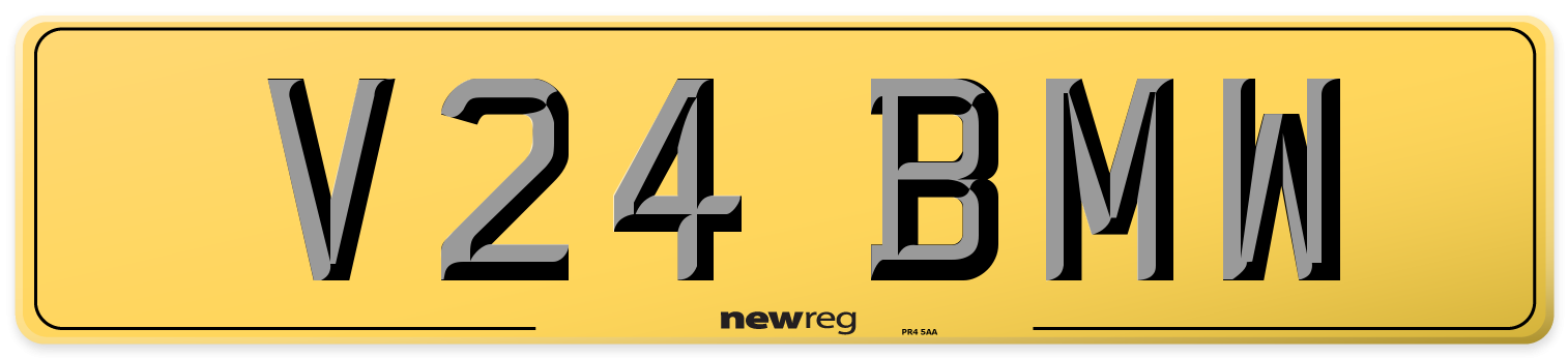 V24 BMW Rear Number Plate