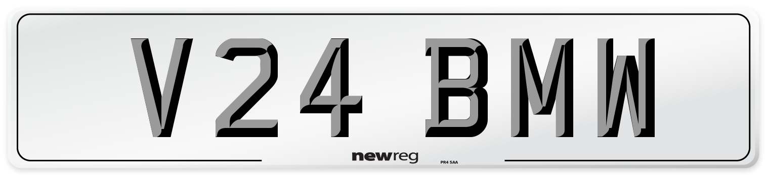 V24 BMW Front Number Plate