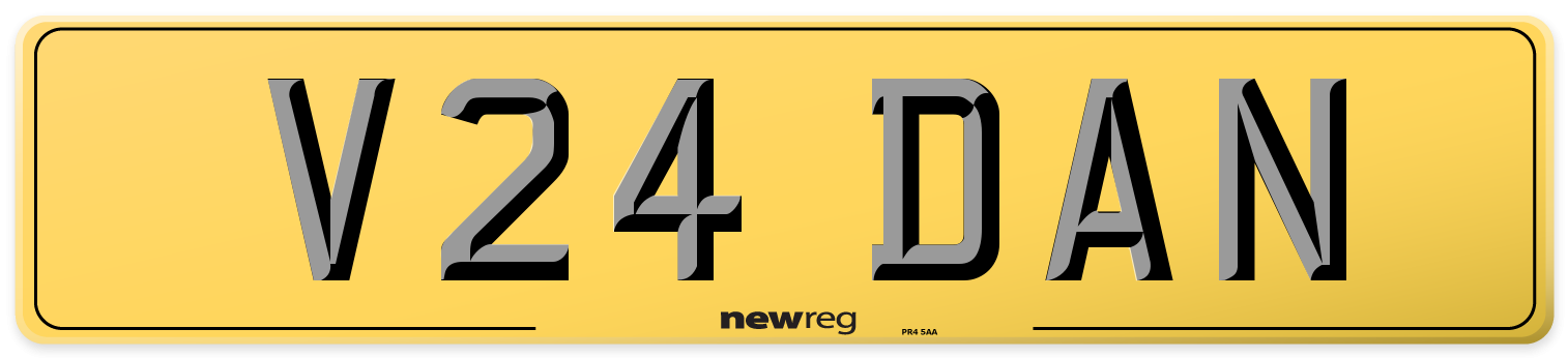 V24 DAN Rear Number Plate