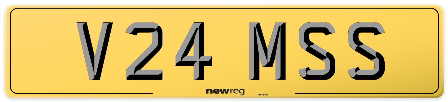 V24 MSS Rear Number Plate