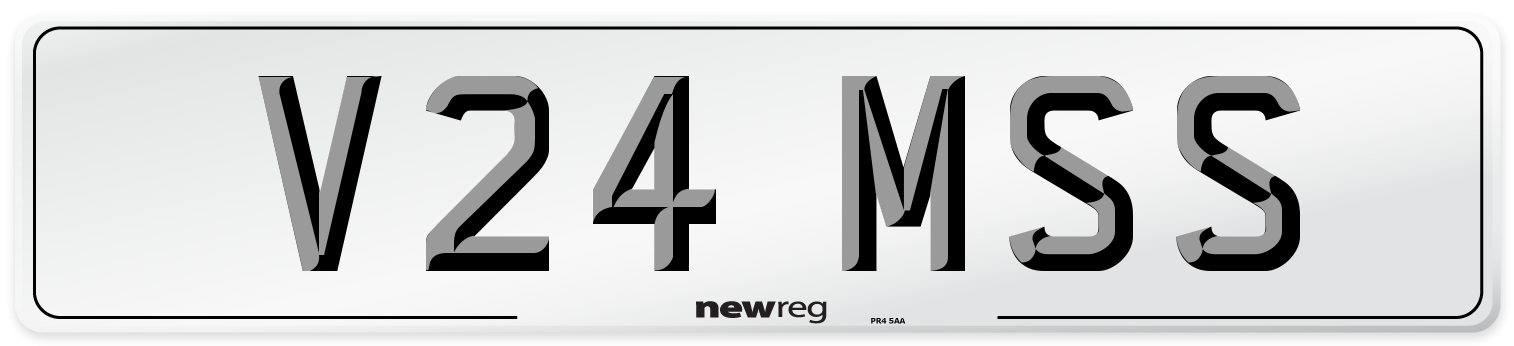 V24 MSS Front Number Plate