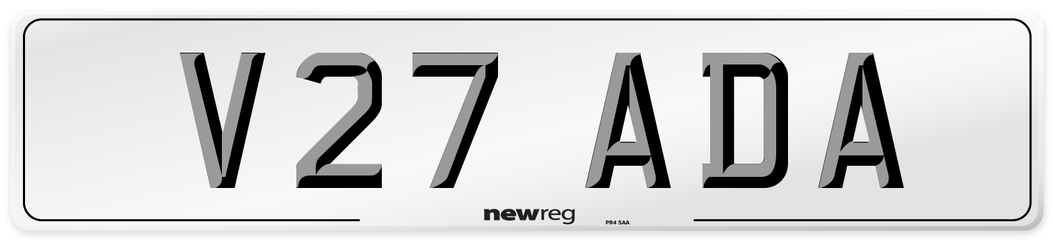 V27 ADA Front Number Plate