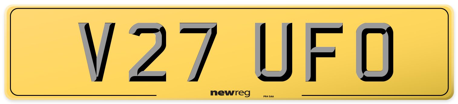 V27 UFO Rear Number Plate