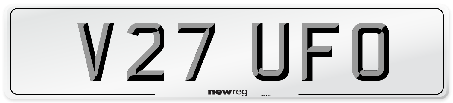 V27 UFO Front Number Plate
