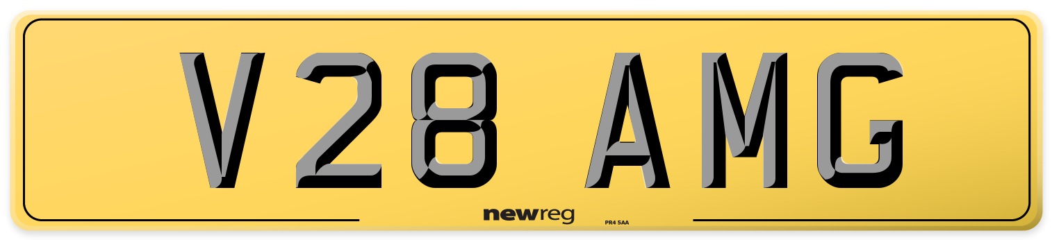 V28 AMG Rear Number Plate