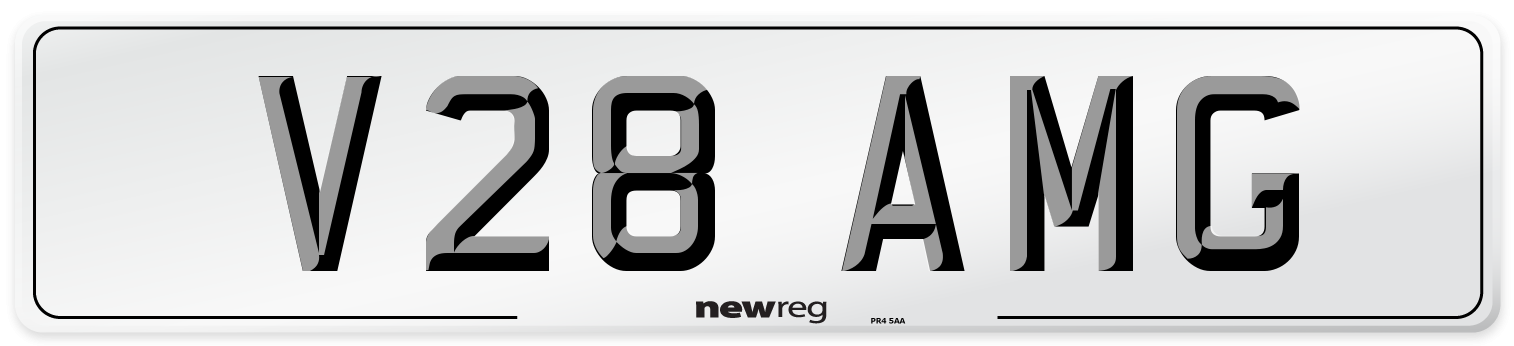 V28 AMG Front Number Plate