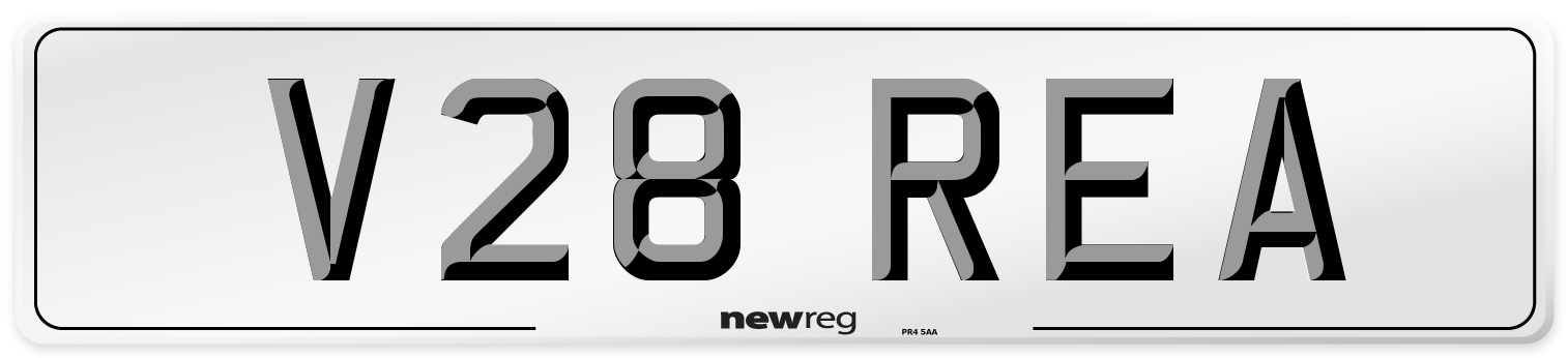 V28 REA Front Number Plate