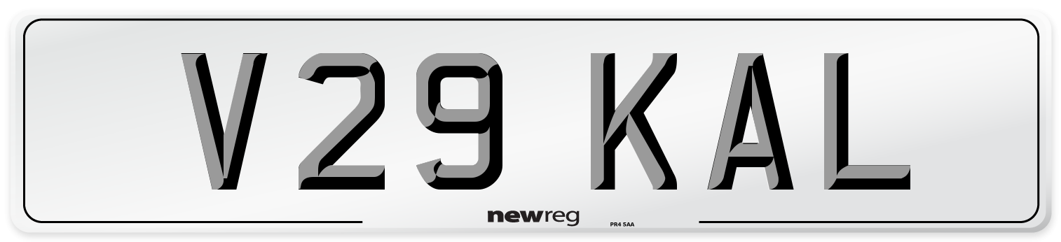 V29 KAL Front Number Plate