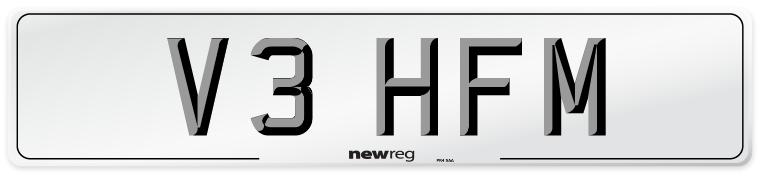 V3 HFM Front Number Plate