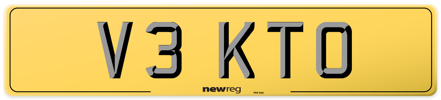 V3 KTO Rear Number Plate