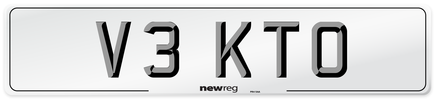 V3 KTO Front Number Plate