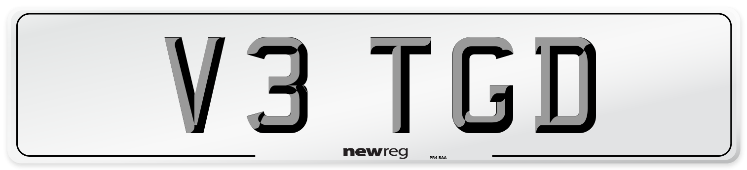 V3 TGD Front Number Plate