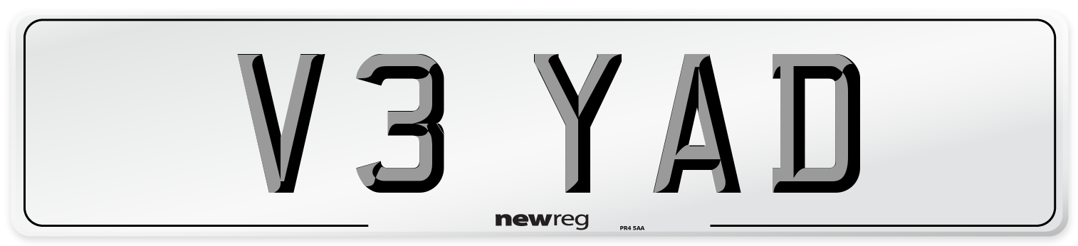 V3 YAD Front Number Plate