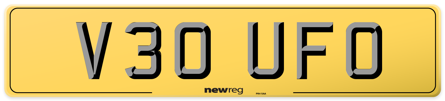 V30 UFO Rear Number Plate