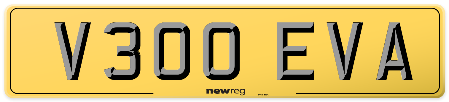V300 EVA Rear Number Plate