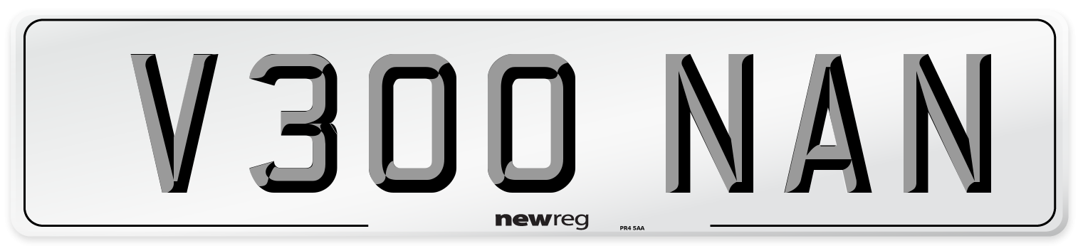V300 NAN Front Number Plate