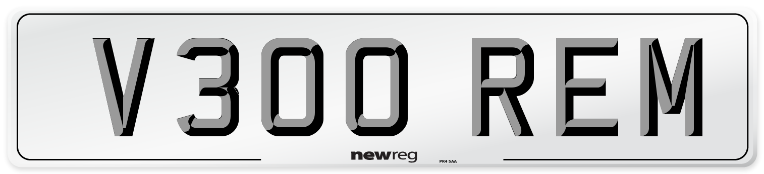 V300 REM Front Number Plate
