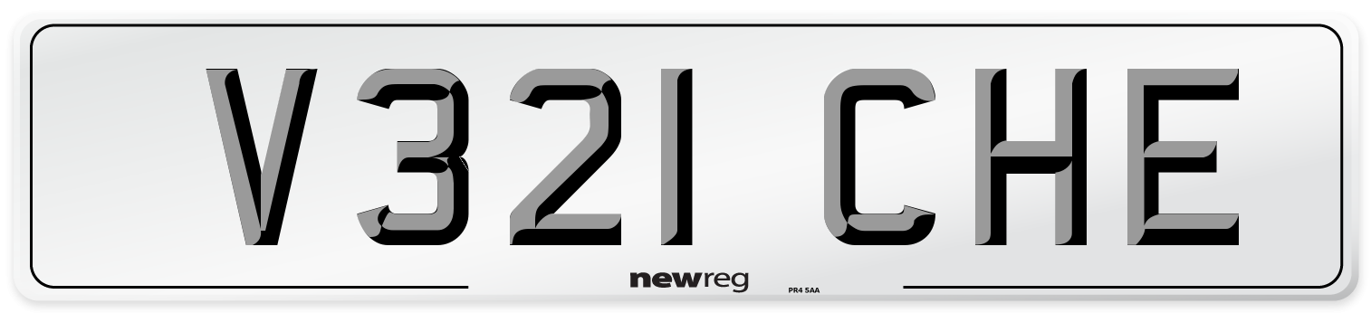 V321 CHE Front Number Plate